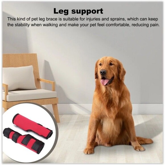 2 PC Dog Knee Brace For Torn ACL,Rear Leg Knee Support Size -Small - Picture 1 of 11